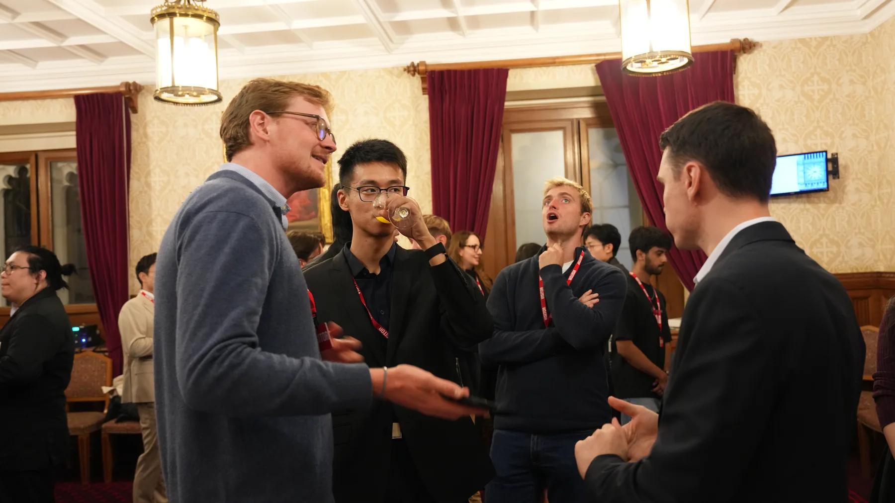 Guests in conversation at the House of Lords reception