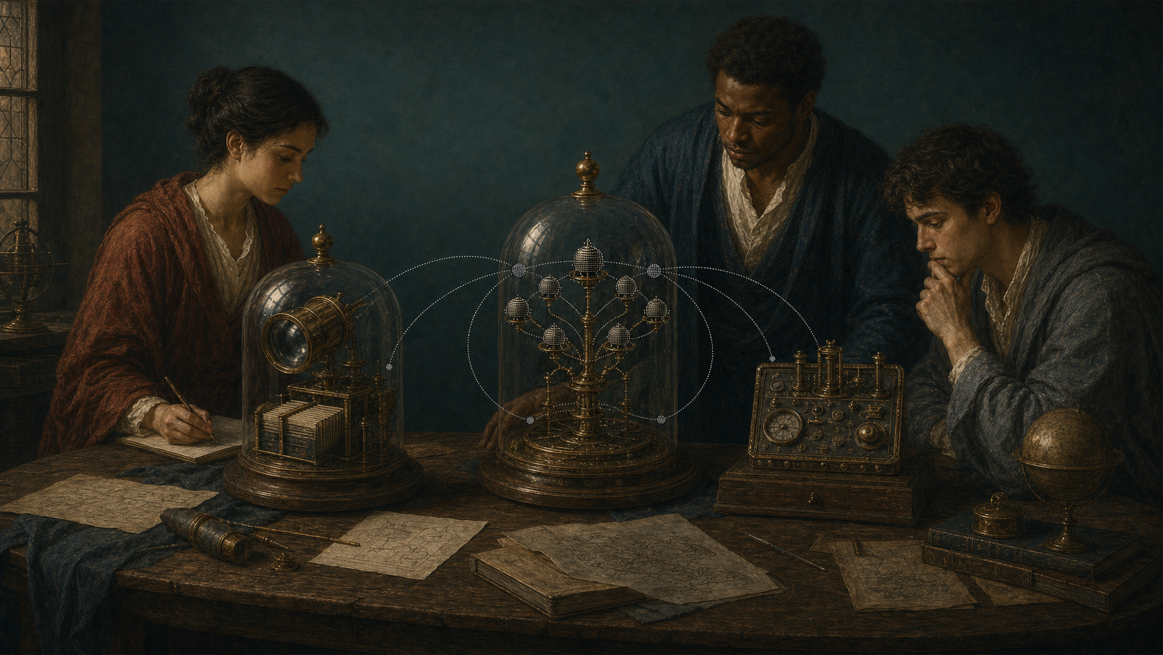Three founders curating a portfolio of finished brass agent systems